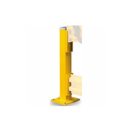 Wildeck Wildeck Steel Single Column Post For Double Rail, 44"H, Yellow WC44